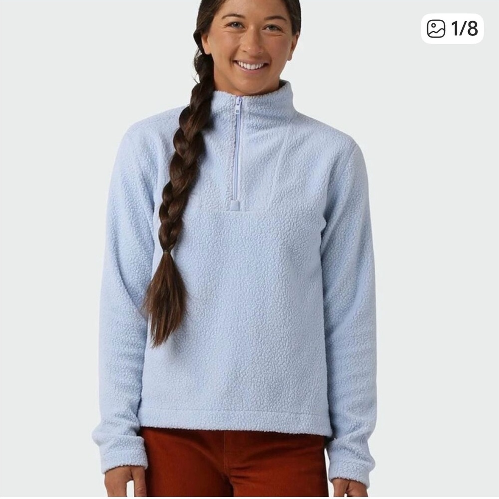 Stio Women's Rawlins Shearling Fleece Half Zip Up Sweater